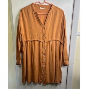 Roolee Button-Down Top in Mustard